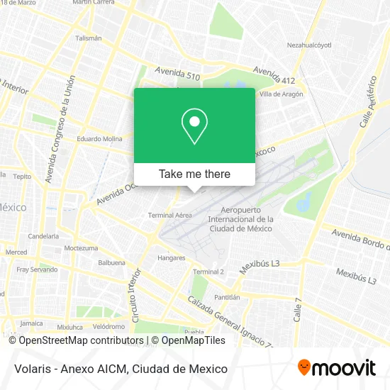 Mapa de Volaris - Anexo AICM