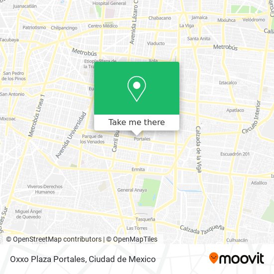 Oxxo Plaza Portales map