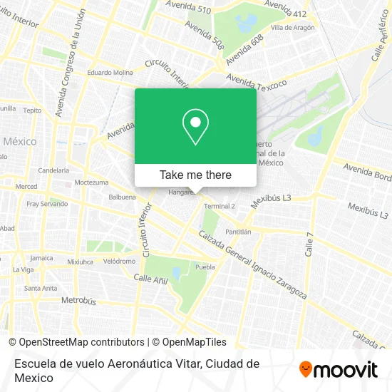Escuela de vuelo Aeronáutica Vitar map