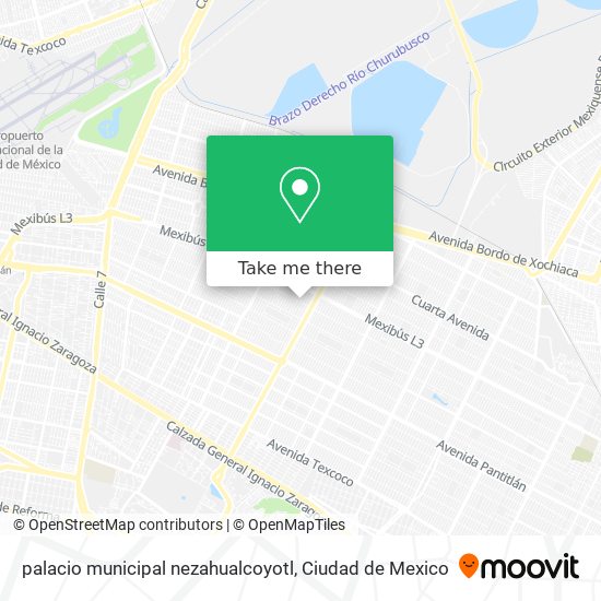 Mapa de palacio municipal nezahualcoyotl