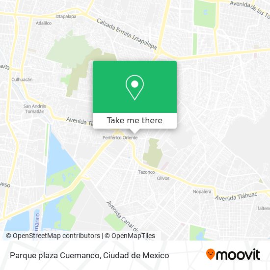 Mapa de Parque plaza Cuemanco