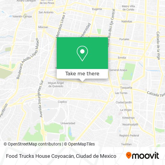 Food Trucks House Coyoacán map