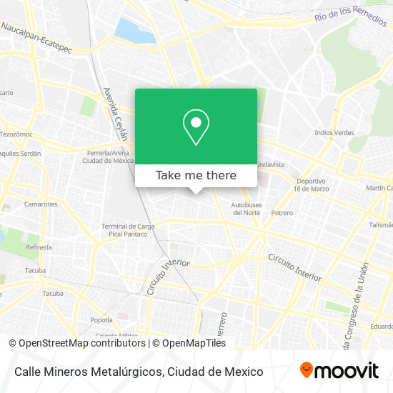 Mapa de Calle Mineros Metalúrgicos