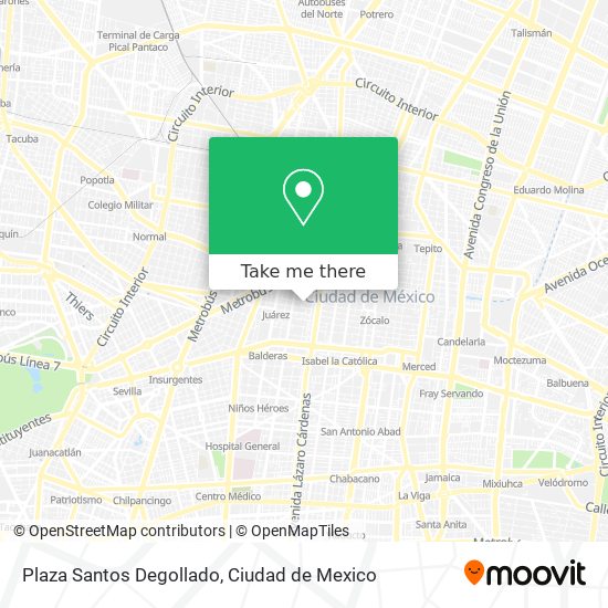 Plaza Santos Degollado map