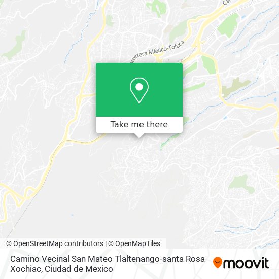Camino Vecinal San Mateo Tlaltenango-santa Rosa Xochiac map