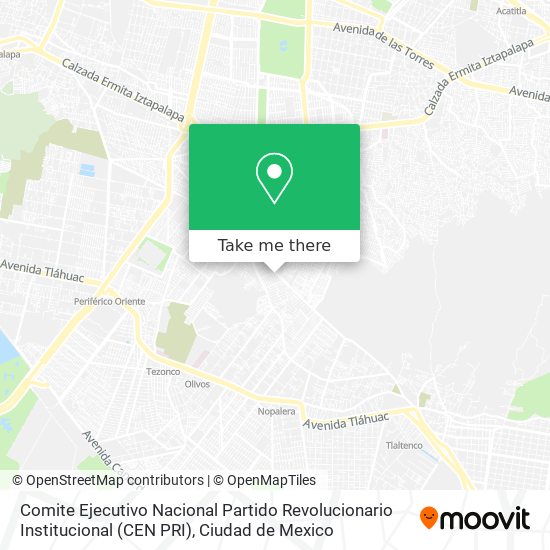 Mapa de Comite Ejecutivo Nacional Partido Revolucionario Institucional (CEN PRI)