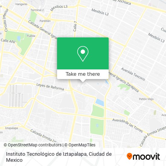 Instituto Tecnológico de Iztapalapa map