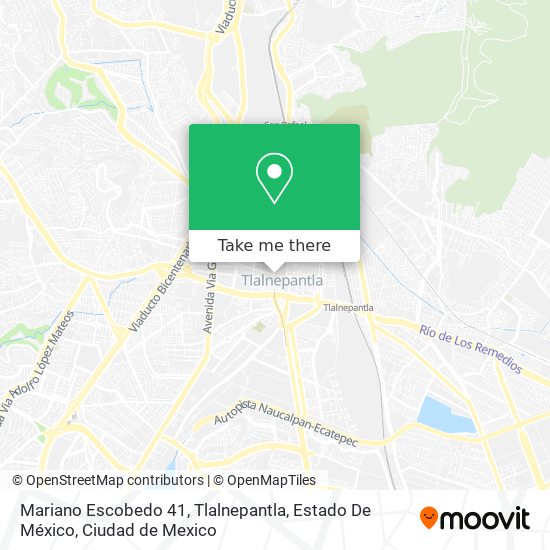Mapa de Mariano Escobedo 41, Tlalnepantla, Estado De México