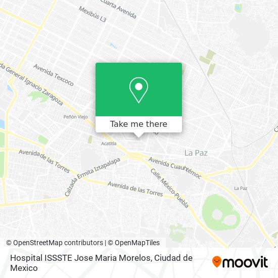 Hospital ISSSTE Jose Maria Morelos map