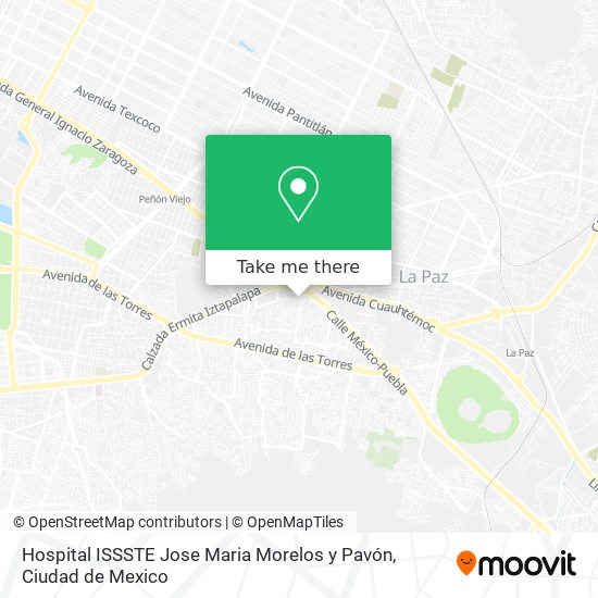 How to get to Hospital ISSSTE Jose Maria Morelos y Pavón in Iztapalapa by  Bus or Metro?