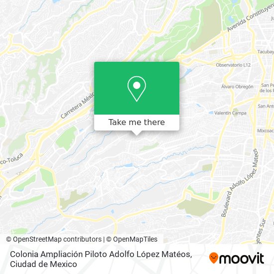 Colonia Ampliación Piloto Adolfo López Matéos map