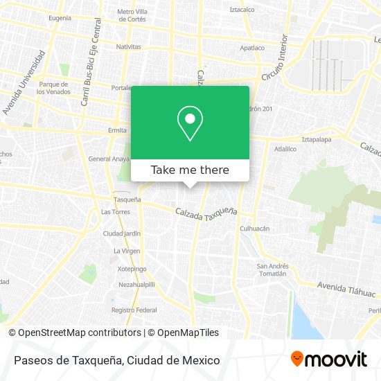 Paseos de Taxqueña map