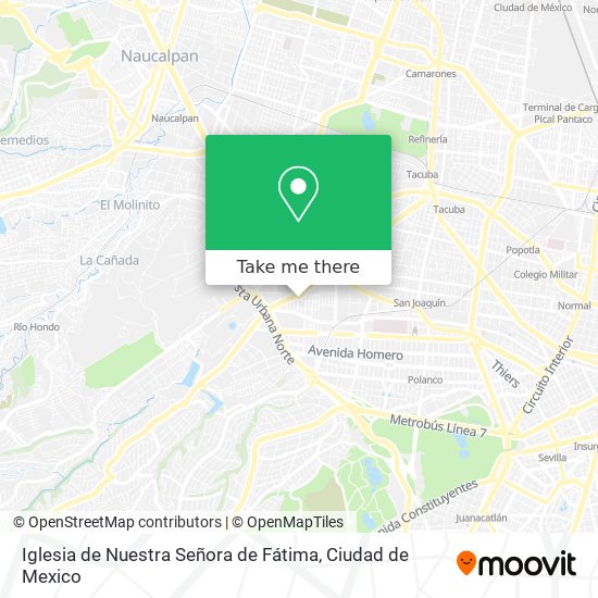 Mapa de Iglesia de Nuestra Señora de Fátima