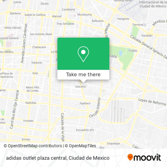 adidas  outlet plaza central map