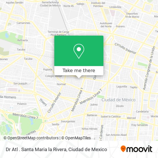 Mapa de Dr Atl . Santa Maria la Rivera