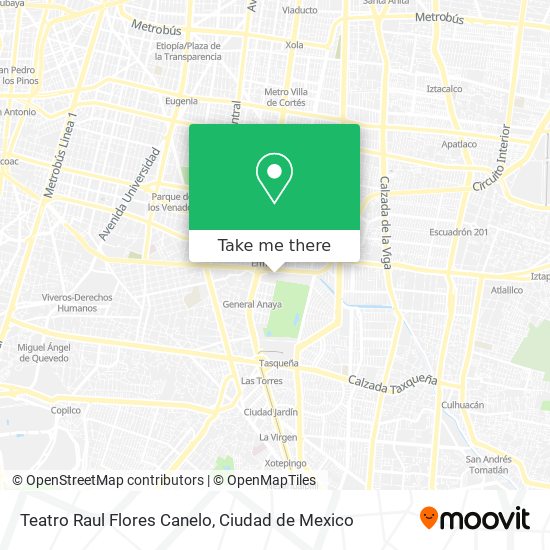 Mapa de Teatro Raul Flores Canelo