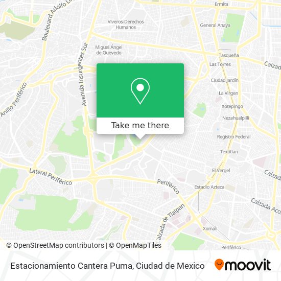 Estacionamiento Cantera Puma map