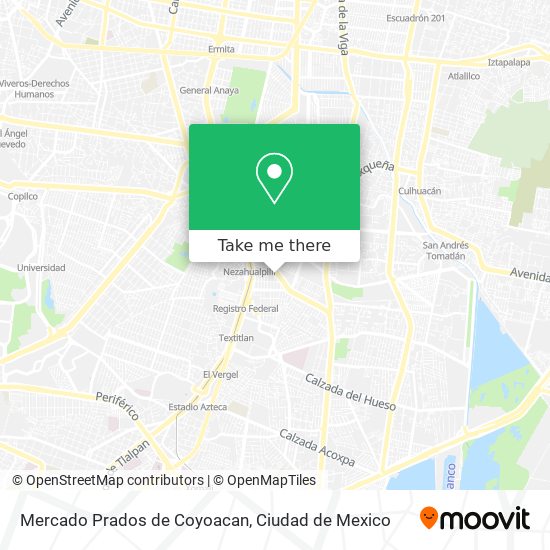 Mercado Prados de Coyoacan map