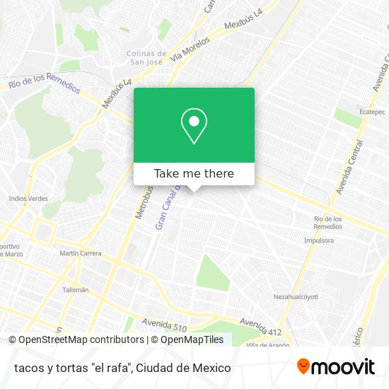 Mapa de tacos y tortas "el rafa"