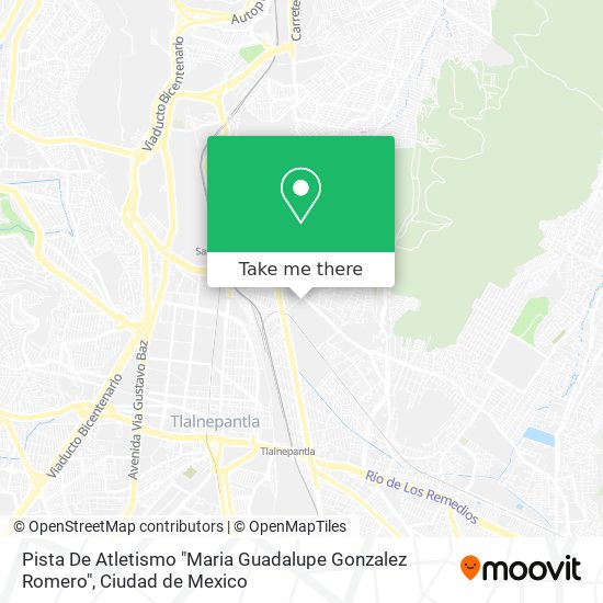 Pista De Atletismo "Maria Guadalupe Gonzalez Romero" map