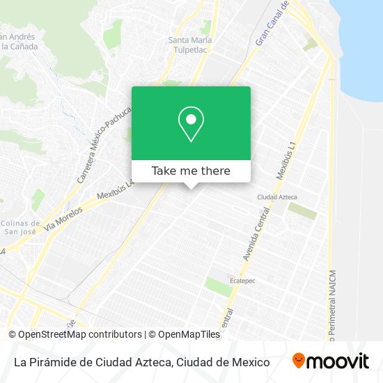 La Pirámide de Ciudad Azteca map