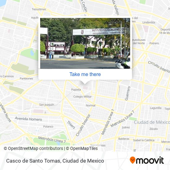 Casco de Santo Tomas map