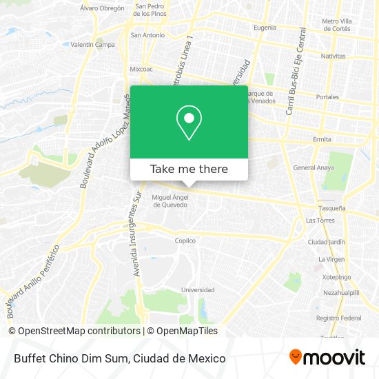 Mapa de Buffet Chino Dim Sum