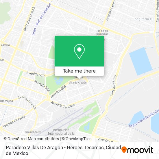 Paradero Villas De Aragon - Héroes Tecámac map