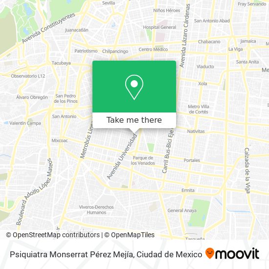 Psiquiatra Monserrat Pérez Mejía map