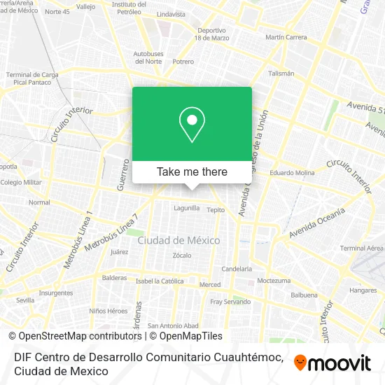 DIF Centro de Desarrollo Comunitario Cuauhtémoc map