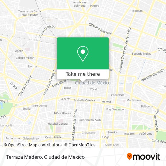 Terraza Madero map