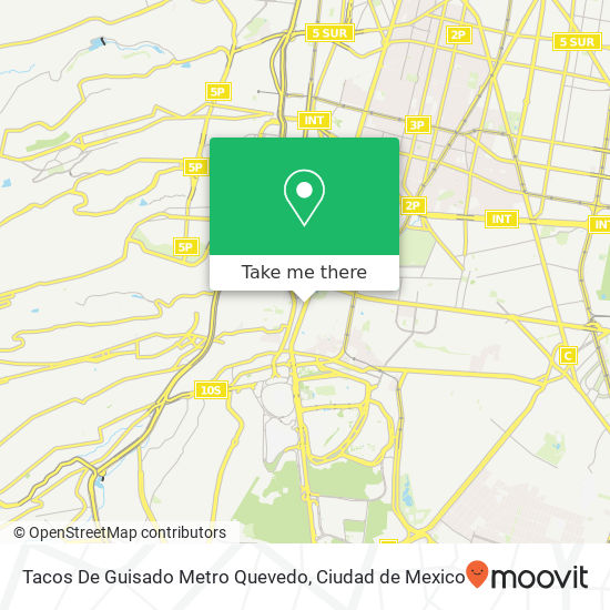 Tacos De Guisado Metro Quevedo map