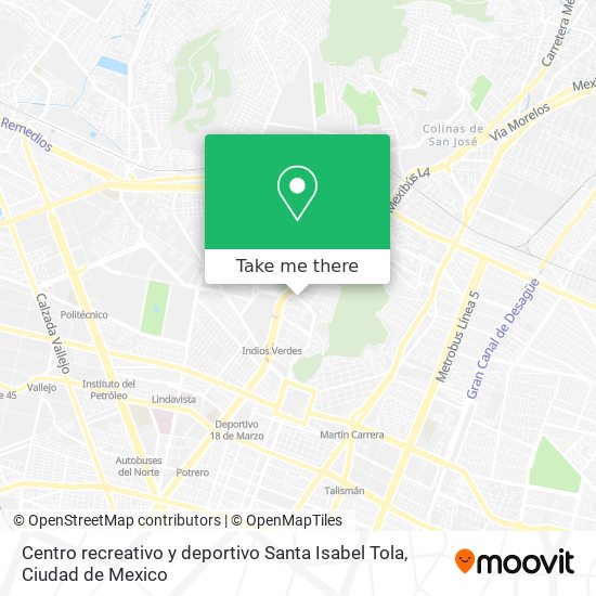 Centro recreativo y deportivo Santa Isabel Tola map