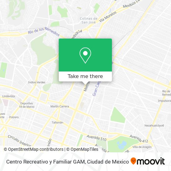 Centro Recreativo y Familiar GAM map