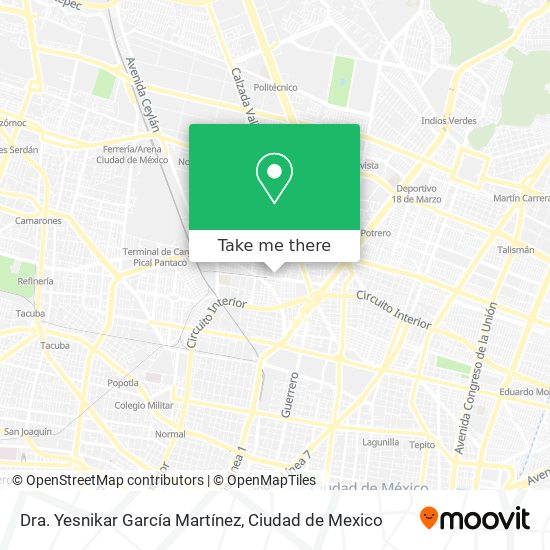 Dra. Yesnikar García Martínez map