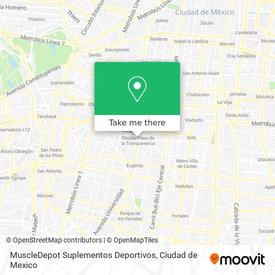 Mapa de MuscleDepot Suplementos Deportivos