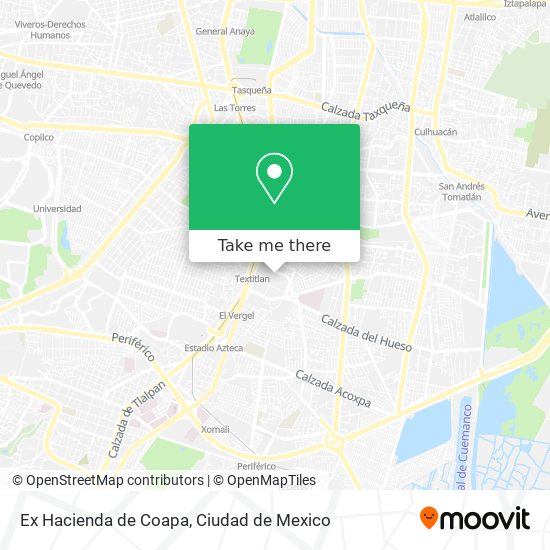 Ex Hacienda de Coapa map