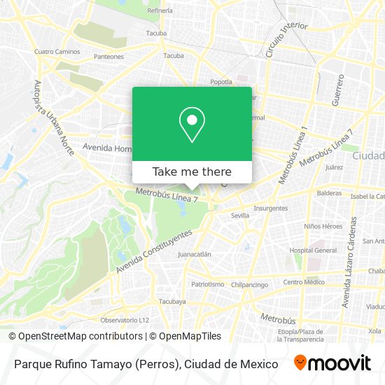 Parque Rufino Tamayo (Perros) map