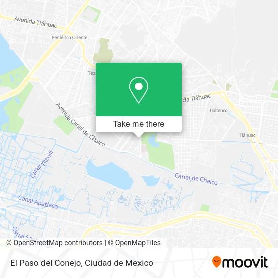 El Paso del Conejo map