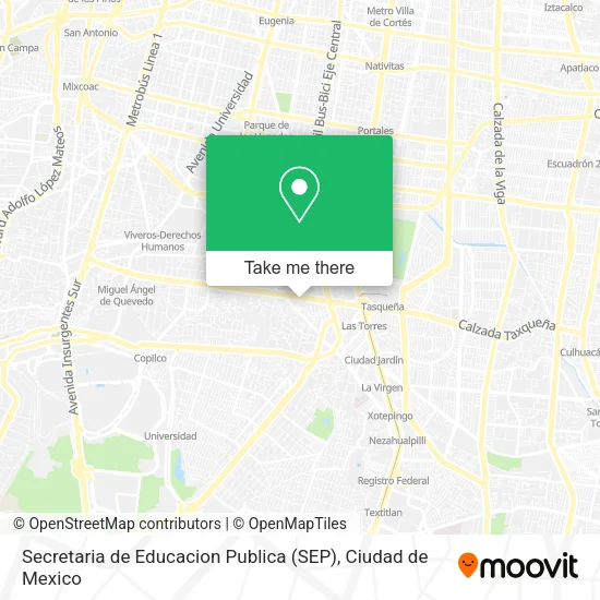 Secretaria de Educacion Publica (SEP) map