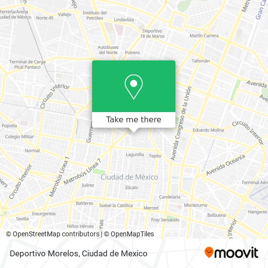 Mapa de Deportivo Morelos