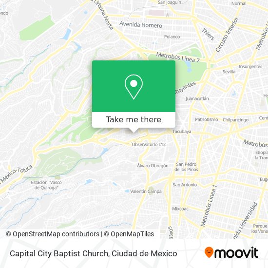 Capital City Baptist Church map