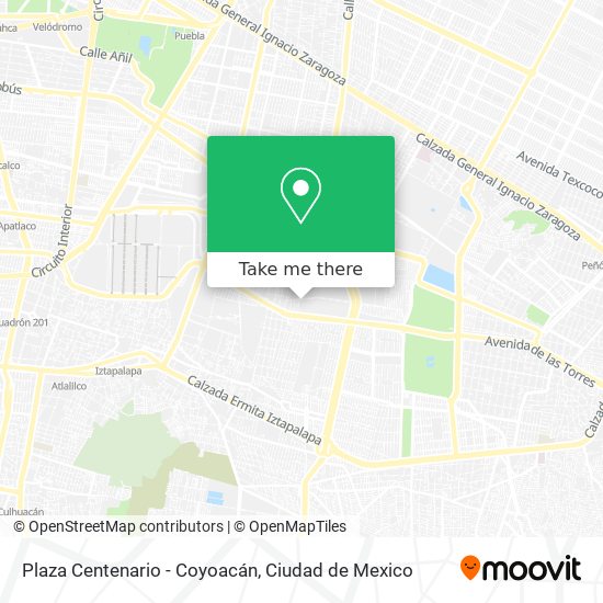 Plaza Centenario - Coyoacán map
