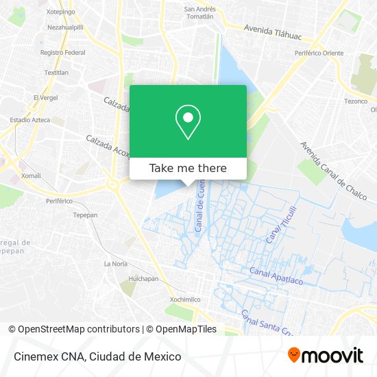 Mapa de Cinemex CNA