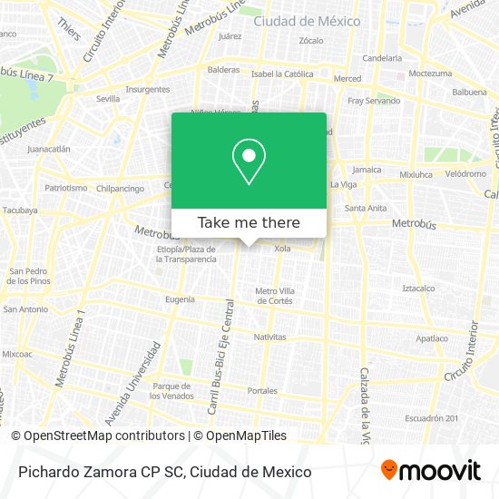 Pichardo Zamora CP SC map