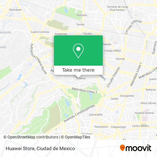 Mapa de Huawei Store