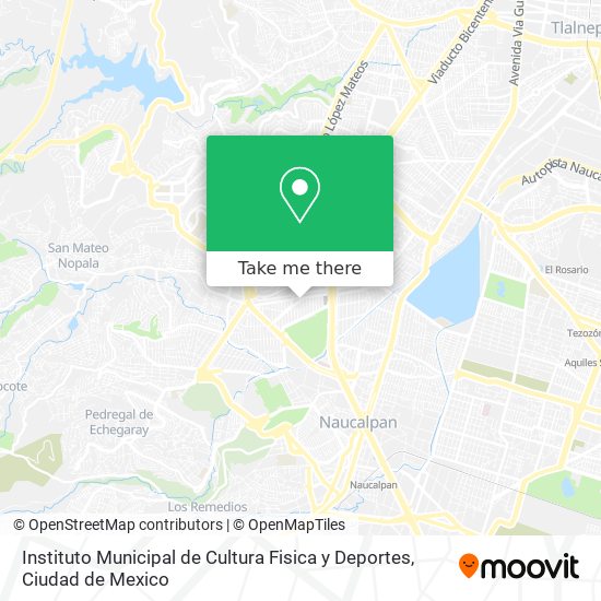 Instituto Municipal de Cultura Fisica y Deportes map