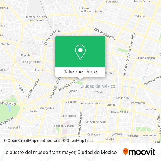 Mapa de claustro del museo franz mayer