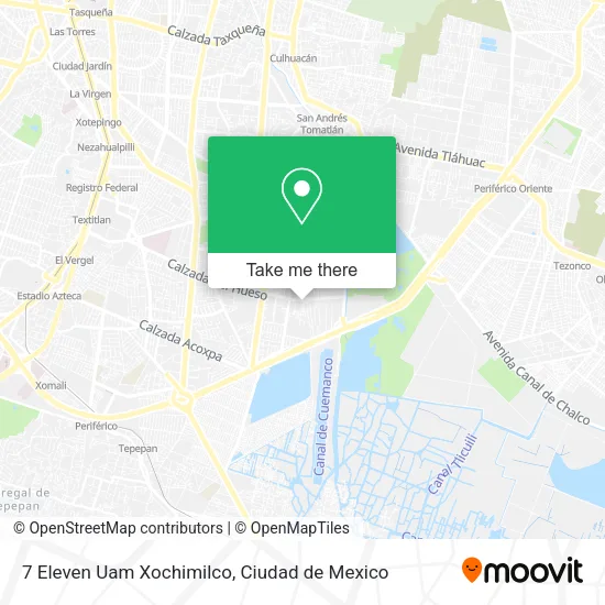 7 Eleven Uam Xochimilco map