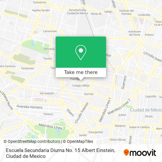 Escuela Secundaria Diurna No. 15 Albert Einstein map